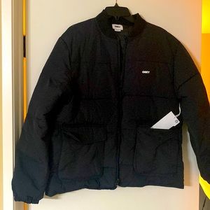 NWT Obey Mens puffer jacket